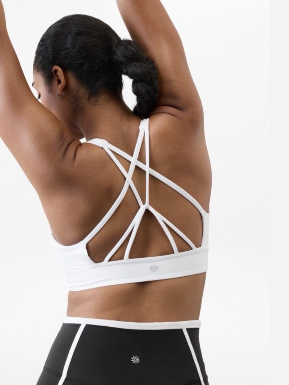 NWT Athleta Solace Bra 3XL Bright White D-DD Sport - Strappy Back